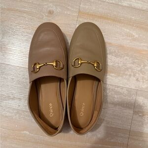 Quince Women's Dual-Tone Leather Loafers - Brown and Tan